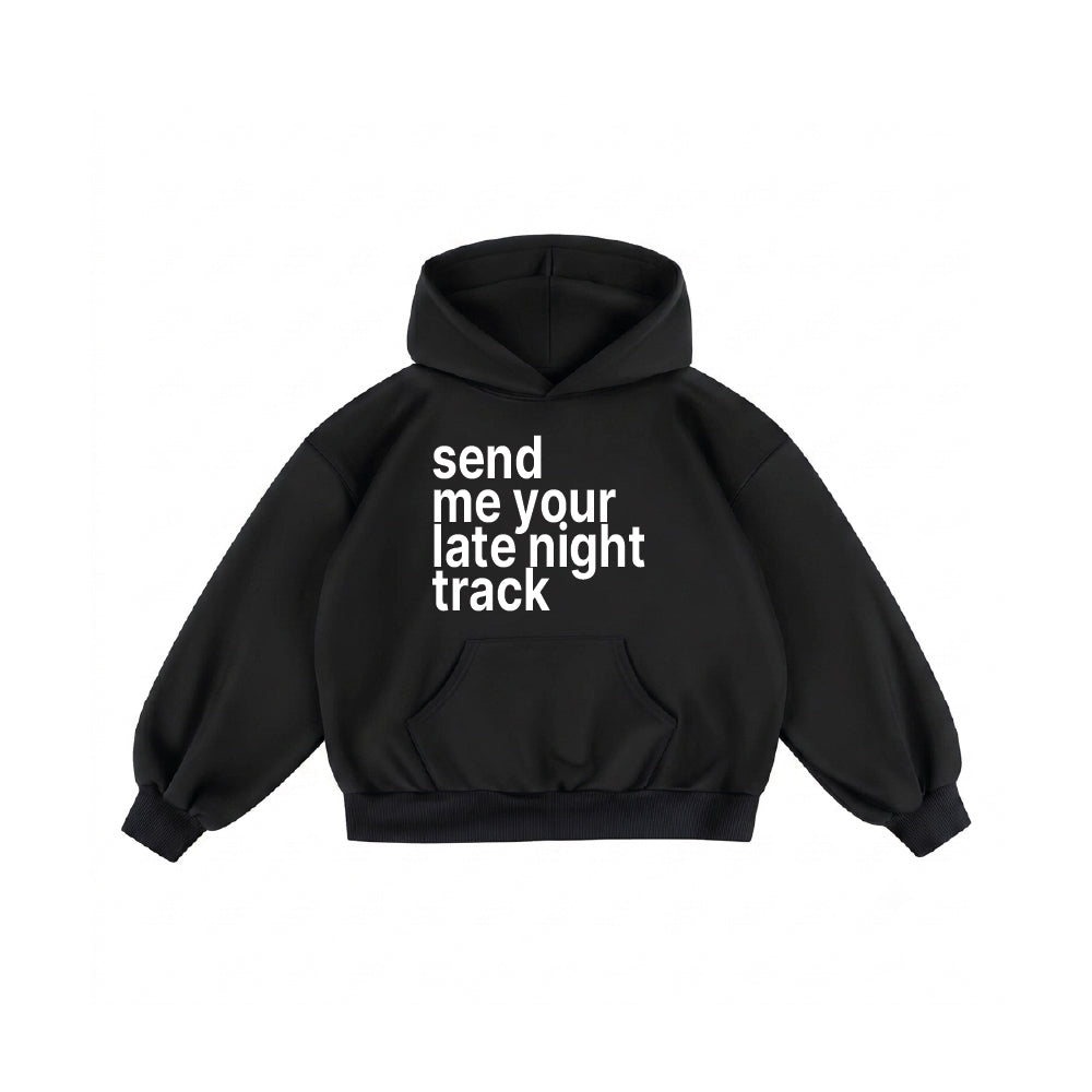 NIGHT TRACK HOODIE (BLACK)