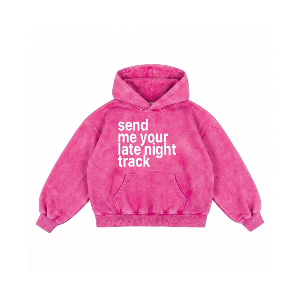 NIGHT TRACK HOODIE (WASHED PINK)